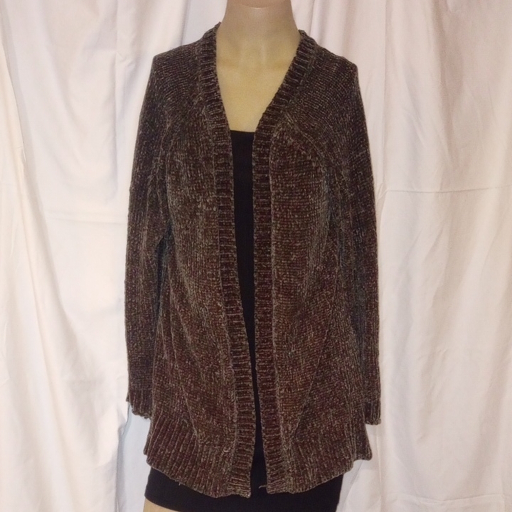 Women's Green, Large cable-knit Sweater